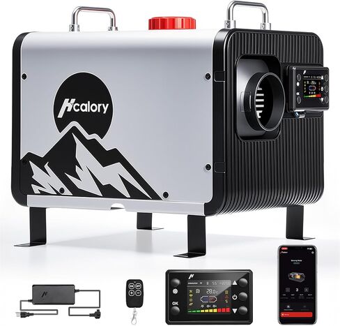 Diesel Heater 8KW, HBH1S 8KW Portable Diesel Air Heater with App Control, 10-Temperature Settings, 18% Boost in Burning Efficiency, Auto Start-Stop, and 110V AC, for Car, RV, Campers, 2025 Upgraded in Saudi Arabia