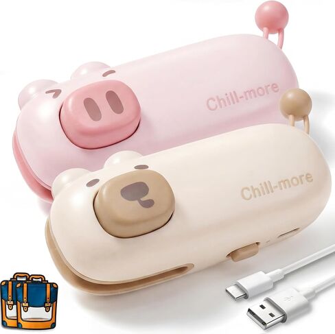 2 in 1 Rechargeable Mini Bag Sealer with Magnet, 2026 Small Heat Sealers for Chip Snack, Portable Sealing Machine for Kitchen in Saudi Arabia