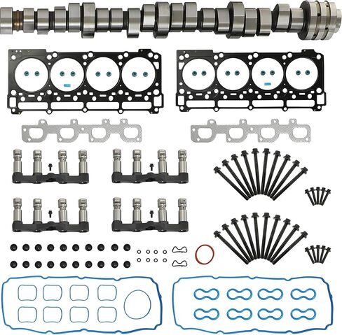 6.4 Hemi MDS Lifters Camshaft Kit with Head Gasket Set Fit for Jeep Grand Cherokee Dodge Challenger Charger Chrysler 300 6.4L V8 2012-2019 Replace#53022314AD HS26568PT in Saudi Arabia