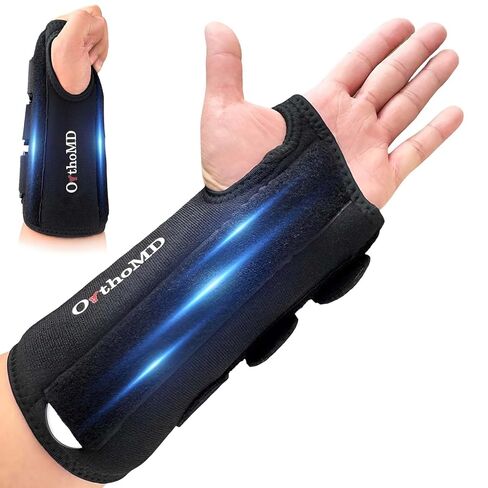 Carpal Tunnel Wrist Brace – Orthopedic Hand Surgeon Designed, Doctor Developed Wrist Splint – Medical Grade Support for Tendonitis, Arthritis & Wrist Pain – Comfortable Night Support for Sleeping & Daytime Use – OrthoMD (Right Wrist, Large) in Saudi Arabia