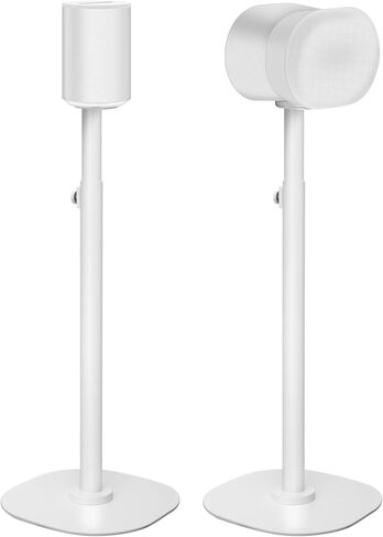 Haturi Speaker Stands Pair for Sonos ERA 100 & 300 Adjustable 22"–42" Floor Stands with Cable Management Heavy Duty Metal Construction Non Slip Base for Living Room Bedroom Office in Kuwait