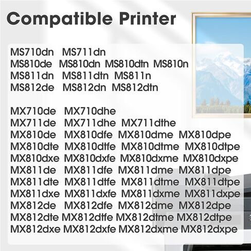CS421 Toner Cartridge 78C10K0 78C10C0 78C10M0 78C10Y0 78C10 Replacement for Lexmark CS421 CS421dn CS521dn CS622de CX421adn CX522ade CX622ade CX625ade CX625adhe Printer (BCMY, 4-Pack) in Saudi Arabia