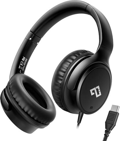 USB C Kids Headphones for School Active Noise Cancelling Headphones-Blue in Kuwait