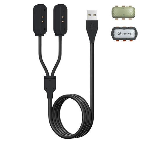 2-in-1 Magnetic Fast Charging Cable | Compatible with Tractive GPS Tracker for Dogs | Durable USB Charger Cord for Pet Smart GPS Devices (White) in Saudi Arabia
