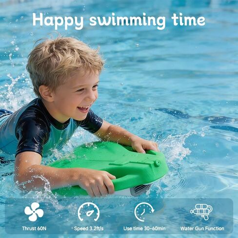 Electric Swimming Kickboard for Kid withWater Gun Function,Swim Board for Children/Swimming Beginner,60N Thrust,25V 4.5Ah Rechargeable Battery,45 Minute Runtime, 198lb Load Capacity in Saudi Arabia