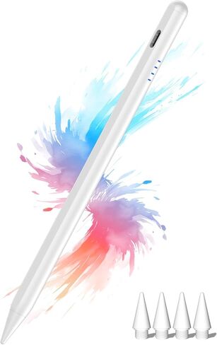 قلم ستايلس لجهاز iPad 9th&10 - شحن سريع لجهاز iPad قلم رصاص نشط متوافق مع (2018-2024) Apple iPad Pro 11"/12.9"/M4، iPad Mini 5/6، iPad Air 3/4/5/M2، iPad 6/7/8/9/10 (وردي) in Kuwait