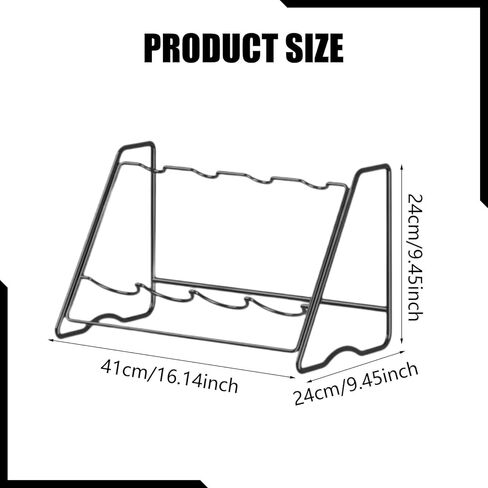 Countertop Rack Bottle Holder Stand Space Saving Storage Rack for Porch Dining Room, 4 Row in Saudi Arabia