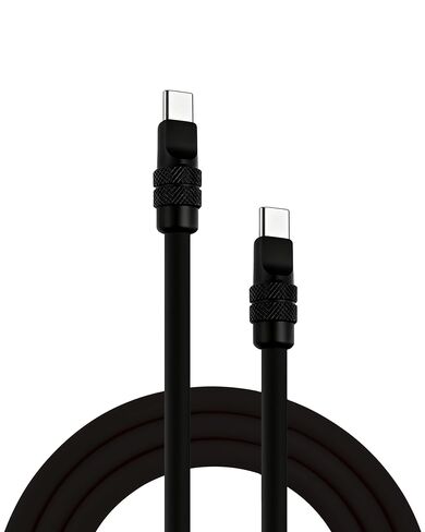 Chubbycable لهاتف iPhone 17 240W أنودة شحن سريع كابل USB C كابل نقل بيانات متين من السيليكون، برتقالي كوني، من النوع C إلى النوع C، 6.6FT in Kuwait