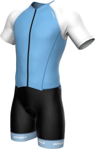 Sparx Mens Elite Aerosuit Triathlon Suit Mens Short Sleeve Tri Suit Skinsuit (Orange, M) in Saudi Arabia