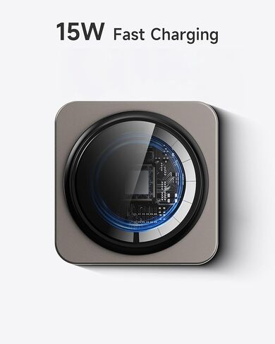 3-in-1 Wireless Charging Station for Apple, Qi2 Certified 15W Foldable Mag-Safe Travel Charger Stand Wireless Charger Dock for iPhone 17/16/15/14/13/12, Apple Watch & AirPods (30W Adapter Included) in Saudi Arabia