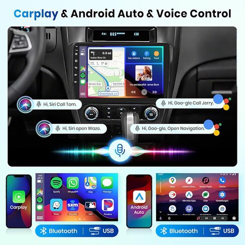 4G 64G Android 15 Car Stereo for Ford Fusion Mondeo Mustang 2009-2012 Wireless Carplay Android Auto, 10.1'' Touchscreen Car Radio with GPS Bluetooth WiFi Mirror Link FM/RDS DSP Backup Camera SWC in Saudi Arabia