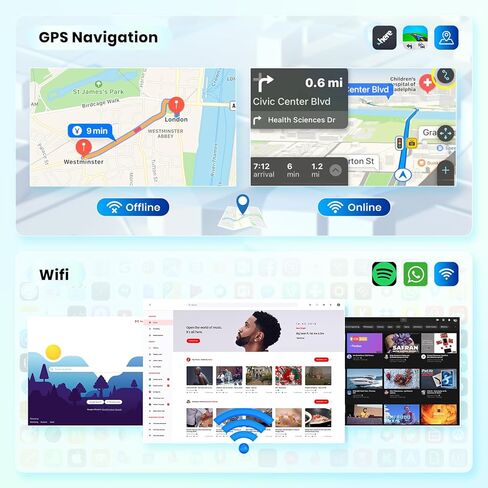 4G 64G Android 15 Car Stereo for Ford Fusion Mondeo Mustang 2009-2012 Wireless Carplay Android Auto, 10.1'' Touchscreen Car Radio with GPS Bluetooth WiFi Mirror Link FM/RDS DSP Backup Camera SWC in Saudi Arabia
