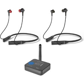 Avantree Aura Loop - سماعات أذن تلفزيونية لاسلكية من الجيل التالي مع Auracast وقاعدة شحن، 3 أوضاع EQ مع صوت واضح لكبار السن وضعاف السمع، تدعم اتصال Auracast واحد إلى عدة أشخاص in Kuwait