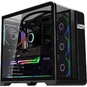 كمبيوتر ألعاب بلوحة منحنية - AMD Ryzen 7 9800X3D 8-Core 5.2 جيجا هرتز - RTX 5070 12GB-32GB DDR5 6000MHZ RAM - 1 تيرابايت PCIe + 2 تيرابايت SATA SSD - WIFI وبلوتوث - مراوح RGB - كمبيوتر مكتبي Windows 11 Pro - أسود in Kuwait