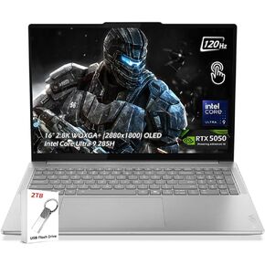 Lenovo Yoga Pro 9i 16" Laptop - Intel Ultra 9 285H 16-Core, NVIDIA GeForce RTX 5060, 32GB RAM, 1TB NVMe SSD, 16.0" 3.2K Tandem OLED 120Hz 1000-nits, Windows 11 Pro in Kuwait