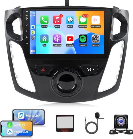 Naifay Android Car Radio for Honda CRV 2007 2008 2009 2010 2011 مع Carplay & Android Auto، 2+32G 9 بوصة شاشة لمس للسيارة CRV مع بلوتوث/FM/GPS/WiFi/SWC/شاشة مقسمة/كاميرا احتياطية in Kuwait
