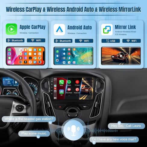 Naifay Android Car Radio for Honda CRV 2007 2008 2009 2010 2011 مع Carplay & Android Auto، 2+32G 9 بوصة شاشة لمس للسيارة CRV مع بلوتوث/FM/GPS/WiFi/SWC/شاشة مقسمة/كاميرا احتياطية in Kuwait