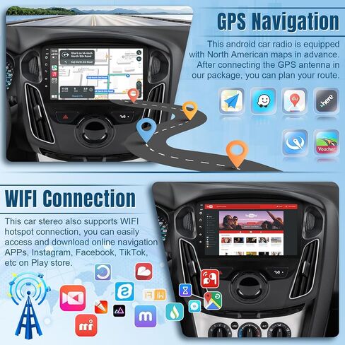 Naifay Android Car Radio for Honda CRV 2007 2008 2009 2010 2011 مع Carplay & Android Auto، 2+32G 9 بوصة شاشة لمس للسيارة CRV مع بلوتوث/FM/GPS/WiFi/SWC/شاشة مقسمة/كاميرا احتياطية in Kuwait