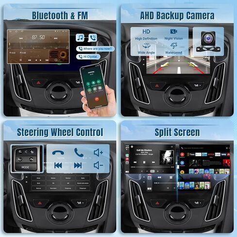 Naifay Android Car Radio for Honda CRV 2007 2008 2009 2010 2011 مع Carplay & Android Auto، 2+32G 9 بوصة شاشة لمس للسيارة CRV مع بلوتوث/FM/GPS/WiFi/SWC/شاشة مقسمة/كاميرا احتياطية in Kuwait