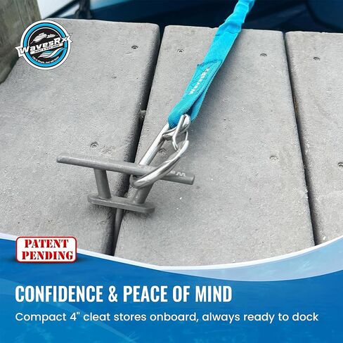WAVESRX LockNDock™ Portable Docking Cleat for PWC & Small Craft | 316 Stainless Steel Temporary Boat Cleats 4 inch, Twist-to-Lock, Tool-Free,No-Drill Dock Rope Cleat in Saudi Arabia