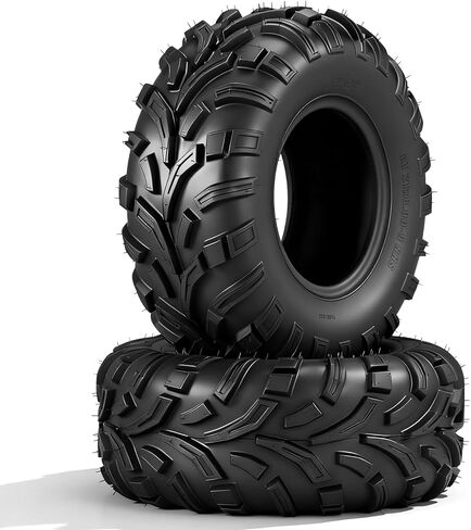 إطارات TRIBLE SIX مقاس 26x9-12 ATV UTV، 6 إطارات PR لجميع التضاريس مقاس 26x9x12 لمسار الطين الرملي، مداس اتجاهي، بدون أنابيب (عبوة من قطعتين) in Kuwait