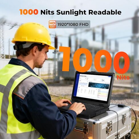 MUNBYN 15.6" Rugged Laptop Windows 11 Pro, Intel i5-1135G7, 16GB+512GB, Heavy Duty Laptop, Wi-Fi 6, 4G LTE Rugged Laptop Computer, 700Nit Outdoor Laptop, 6300+1750mAh Dual Battery, 2Y Protection(New) in Saudi Arabia