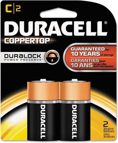 Duracell Copper Top C Duracell Coppertop C Alkaline Batteries 1.5 Volt 2 Each in Saudi Arabia
