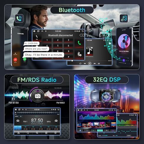 راديو سيارة 2G+64G لكرايسلر 200 200C 200S 2015-2019 Android Car Stereo Carplay Wireless Android Auto، شاشة لمس Hodozzy 9 بوصة مع GPS/WiFi/Bluetooth، FM RDS، وصلة مرآة، كاميرا احتياطية in Kuwait