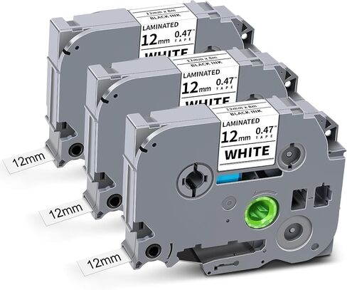 5 عبوات TZe-231 شريط 12 مم 0.47 أبيض مصفح متوافق مع شريط الملصقات Brother P Touch TZe-231 TZe231 TZ-231 لصانع الملصقات Ptouch PT-D220 PTD200 PTD210 PTD600 PTD400 PTH110، أسود على أبيض in Kuwait