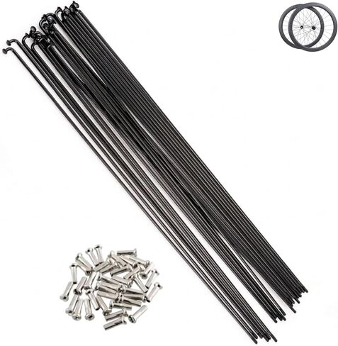 GODLIKE 36Pcs 14G 2mm Black Bicycle Steel Spokes 256-305mm Length with Copper Cap 36pcs Nipples for Bike Wheels Bike Accessories Durable and Easy to Install in Saudi Arabia