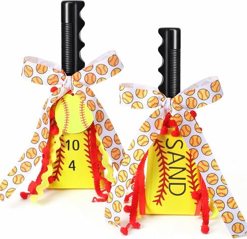 2 Set 9 Inch Baseball Cow Bell for Sporting Events with Letter Stickers Ribbon and Labels DIY Cowbell Noise Makers with Handle for Games Graduation Parties Schools Farms and Percussion Music in Saudi Arabia