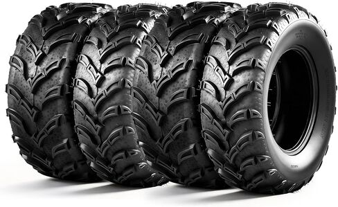 إطارات ATV/UTV 26x9-12 أمامية و26x11-12 خلفية، إطارات طينية لجميع التضاريس 26x9x12 و26x11x12,6 طبقات، مداس اتجاهي، بدون أنابيب، مجموعة من 4 in Kuwait