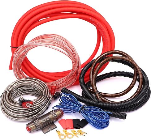 4 Gauge OFC AMP Wire Kit 2000 Watt Car Subwoofer Wiring Install kit for Amplifier Power,Radio and Speakers in Saudi Arabia