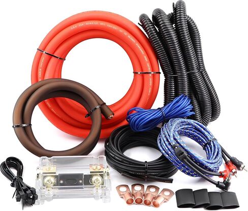 4 Gauge OFC AMP Wire Kit 2000 Watt Car Subwoofer Wiring Install kit for Amplifier Power,Radio and Speakers in Saudi Arabia