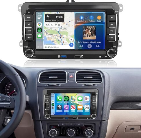 ستيريو راديو السيارة 4G+64G لمقعد VW Jetta Tiguan Golf Passat MK5 MK6، شاشة لمس IPS 7 بوصة/USB Type-C/Android 15/Wireless CarPlay/Android Auto/DSP/GPS/WiFi/5.0Bluetooth/FM/SWC/AHD كاميرا احتياطية in Kuwait