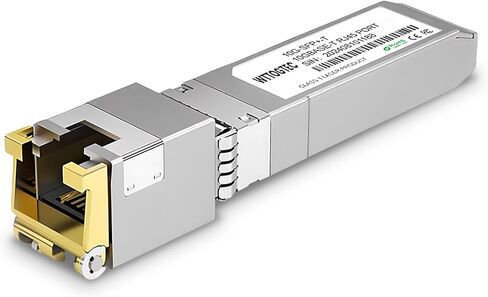 𝟴𝟬-𝗠𝗲𝘁𝗲𝗿 10Gb SFP+ to RJ-45 Module Transceiver up to 262Ft (80m), 1.25/2.5/5/10G-T Copper SFP+ CAT6a Module, Auto-Negotiation, for Cisco SFP-10G-T-S, Meraki, TP-Link, Mikrotik, Netgear and More in Saudi Arabia