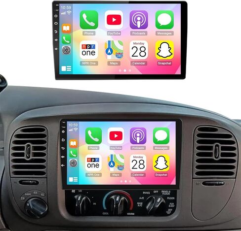 ikasus Android 13 Double Din Car Stereo Radio for Ford F150 1997-2004 10.1 inch Touch Screen Car Stereo with Wireless Carplay Android Auto Support GPS Bluetooth WiFi FM RDS DSP Backup Camera,4+64G in Saudi Arabia
