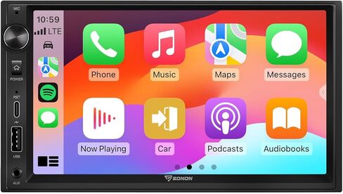Eonon Android 14 Double Din Car Stereo، سلكي ولاسلكي Carplay & Android Auto، راديو مع شاشة IPS كبيرة 10.1 بوصة، 3 جيجابايت + 32 جيجابايت، DSP مدمج، بلوتوث 5.4، SWC، UX7-PLUS in Saudi Arabia