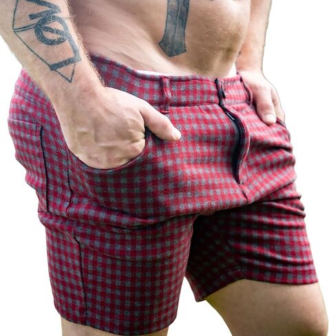 Men’s Tailored Stretch Shorts – 7" Inseam, Slim Fit, Flat Front, Comfortable Waistband, Pockets in Saudi Arabia