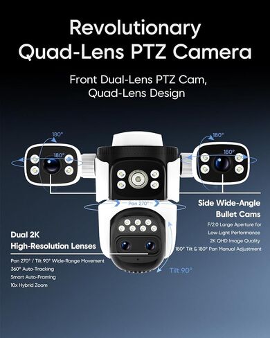 VSTARCAM 720P Outdoor Multi-Lens Camera with AI for Smart Motion Detection in Saudi Arabia
