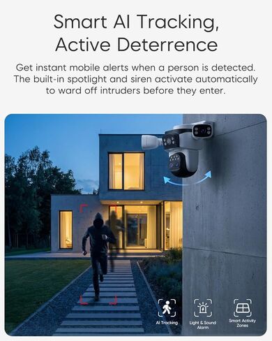 VSTARCAM 720P Outdoor Multi-Lens Camera with AI for Smart Motion Detection in Saudi Arabia