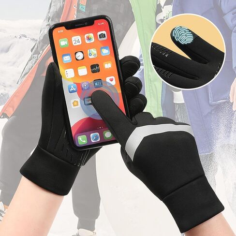 قفازات شتوية للأطفال للأولاد والبنات شاشة لمس دافئة حرارية مقاومة للماء للجري وركوب الدراجات والتزلج على الجليد والطقس البارد in Kuwait