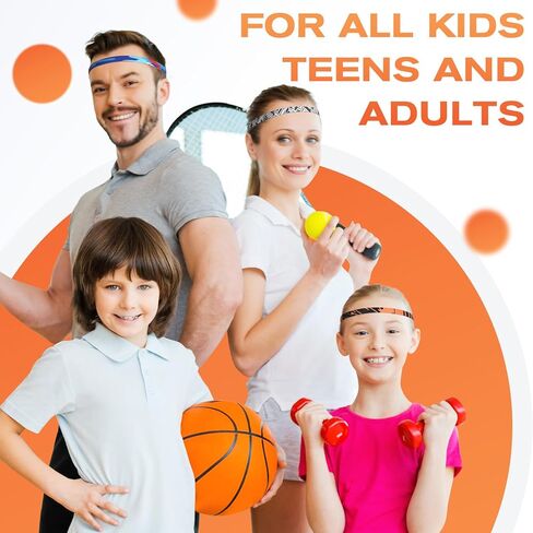 Thin Sports Headbands for Women, Men & Kids - 5 Pack Elastic Skinny Sweatbands, No-Slip Soft Hair Bands for Running, Workout, Yoga, Tennis, Basketball, Soccer, Football - Black in Saudi Arabia