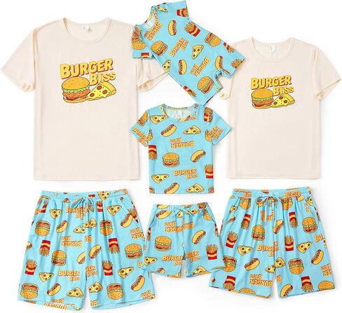PATPAT Family Matching Short Sleeve Pajama Sets - Perfect for Family Photos & Holiday Celebrations in Saudi Arabia