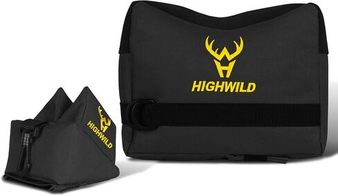 Highwild 900D Oxford Shooting Rest Bags - Front and Rear Support Sand Bags for Shooting Bench Rest, Ideal for Gun Rifle Shooting and Hunting - Water-Resistant Design - Unfilled in Saudi Arabia