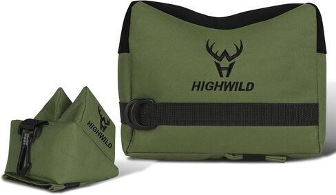 Highwild 900D Oxford Shooting Rest Bags - Front and Rear Support Sand Bags for Shooting Bench Rest, Ideal for Gun Rifle Shooting and Hunting - Water-Resistant Design - Unfilled in Saudi Arabia
