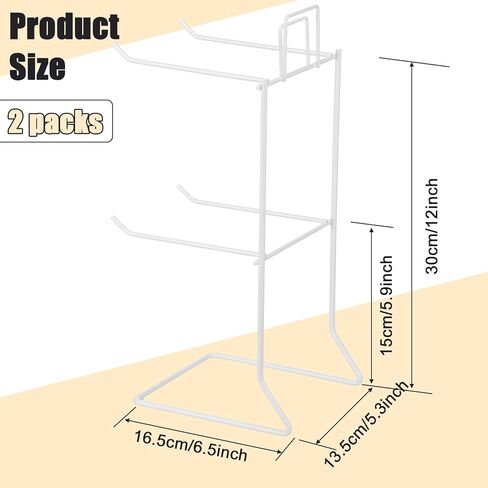Coume 2 Pcs Jewelry Necklace Display Stand Metal Retail Counter Display Stand for Necklace Bracelets, Earrings, Ring, Keys, Watches(Black) in Saudi Arabia