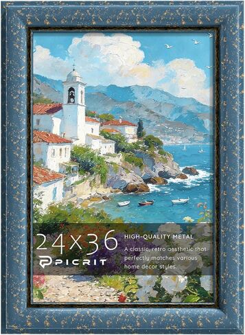 Picrit 24x36 إطار ملصق ذهبي برونزي عتيق، 2.75 بوصة واسعة الحدود المزخرفة الطراز الفيكتوري - إطار صورة قابل للتركيب على الحائط لفن المعرض وديكور المنزل، حزمة واحدة in Kuwait