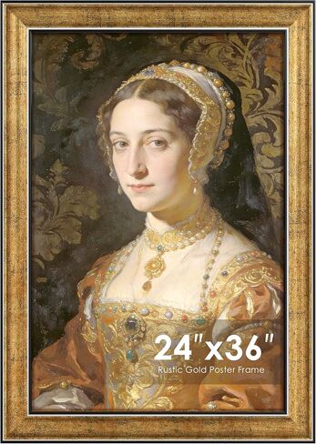 Picrit 24x36 إطار ملصق ذهبي برونزي عتيق، 2.75 بوصة واسعة الحدود المزخرفة الطراز الفيكتوري - إطار صورة قابل للتركيب على الحائط لفن المعرض وديكور المنزل، حزمة واحدة in Kuwait
