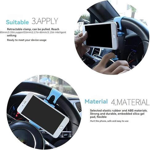 Universal Adjustable Phone Stand - 360° Tilt & Swivel Aluminum Holder for Desk, Bed, Travel Heavy-Duty Stable Base for Phones & Tablets in Saudi Arabia